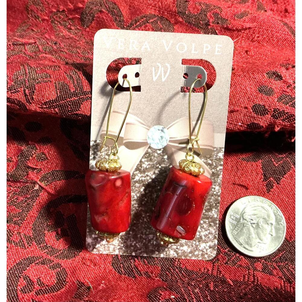 Gravel Red Earrings